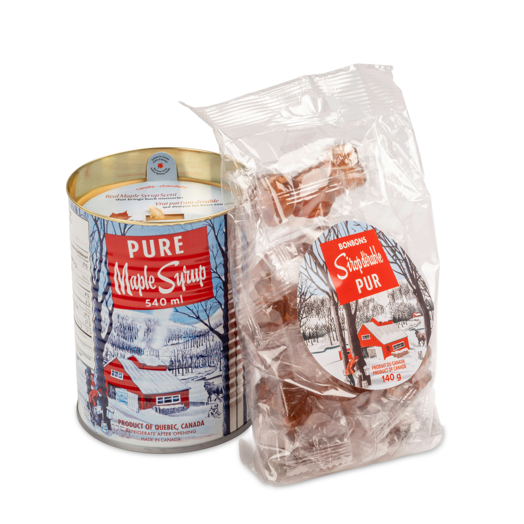 Maple Syrup Candle & Candy Gift Set