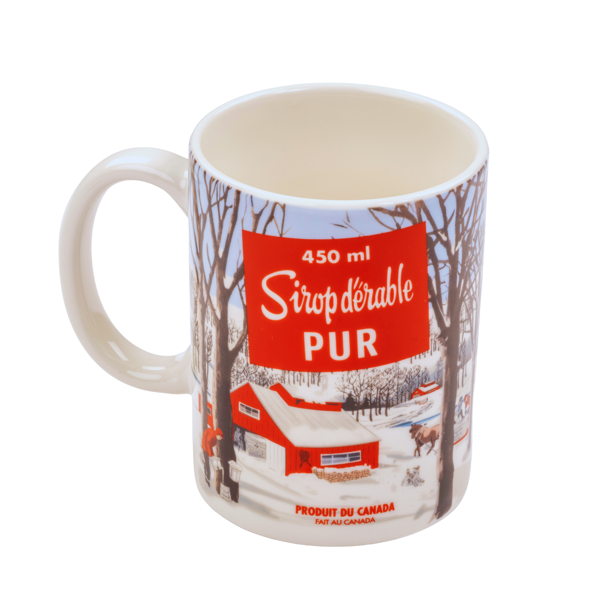 Maple Line Ceramic Mug - White