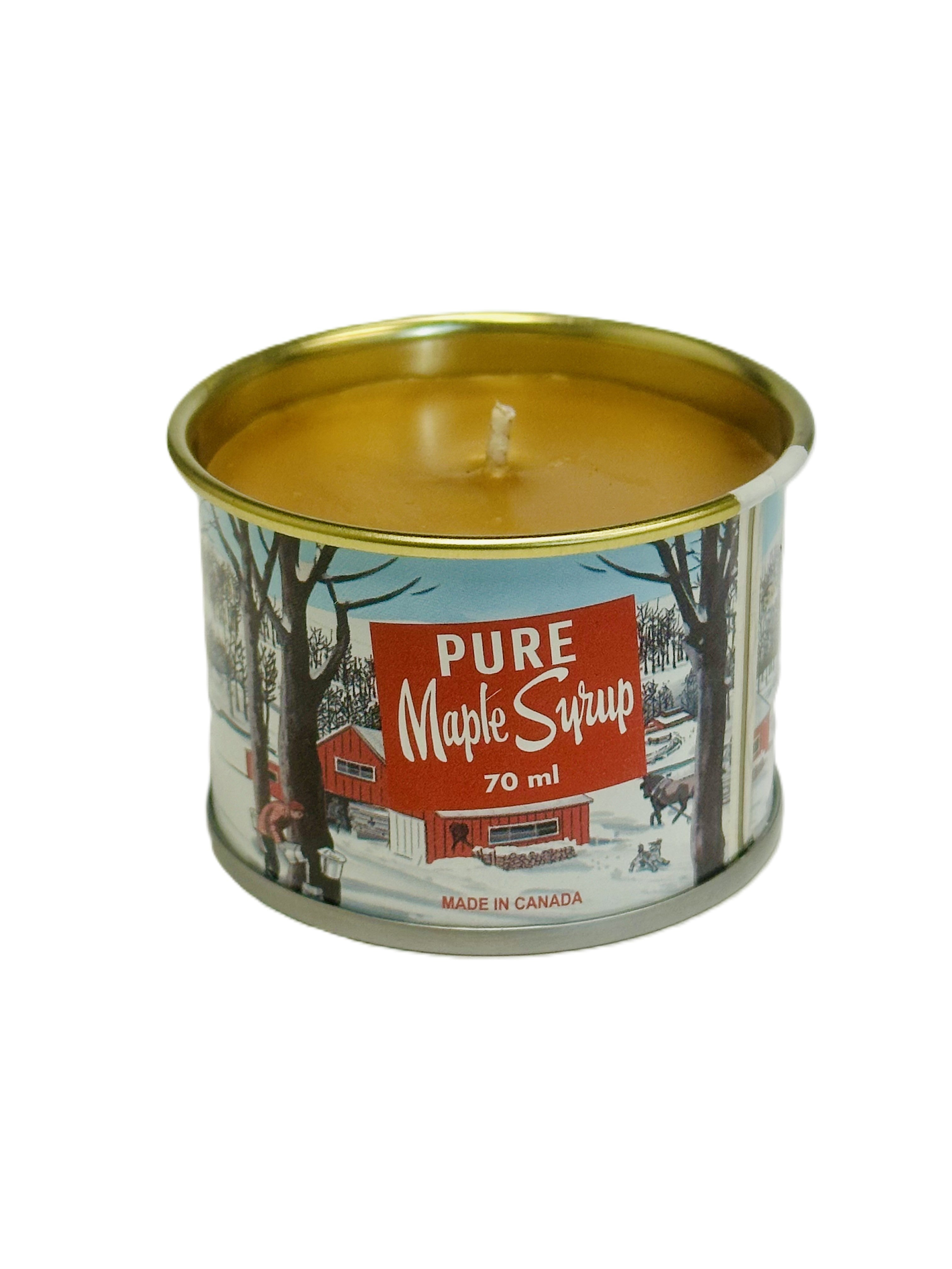 Mini Maple Syrup Candle – 70 ml Iconic Tin Can (Cotton wick)