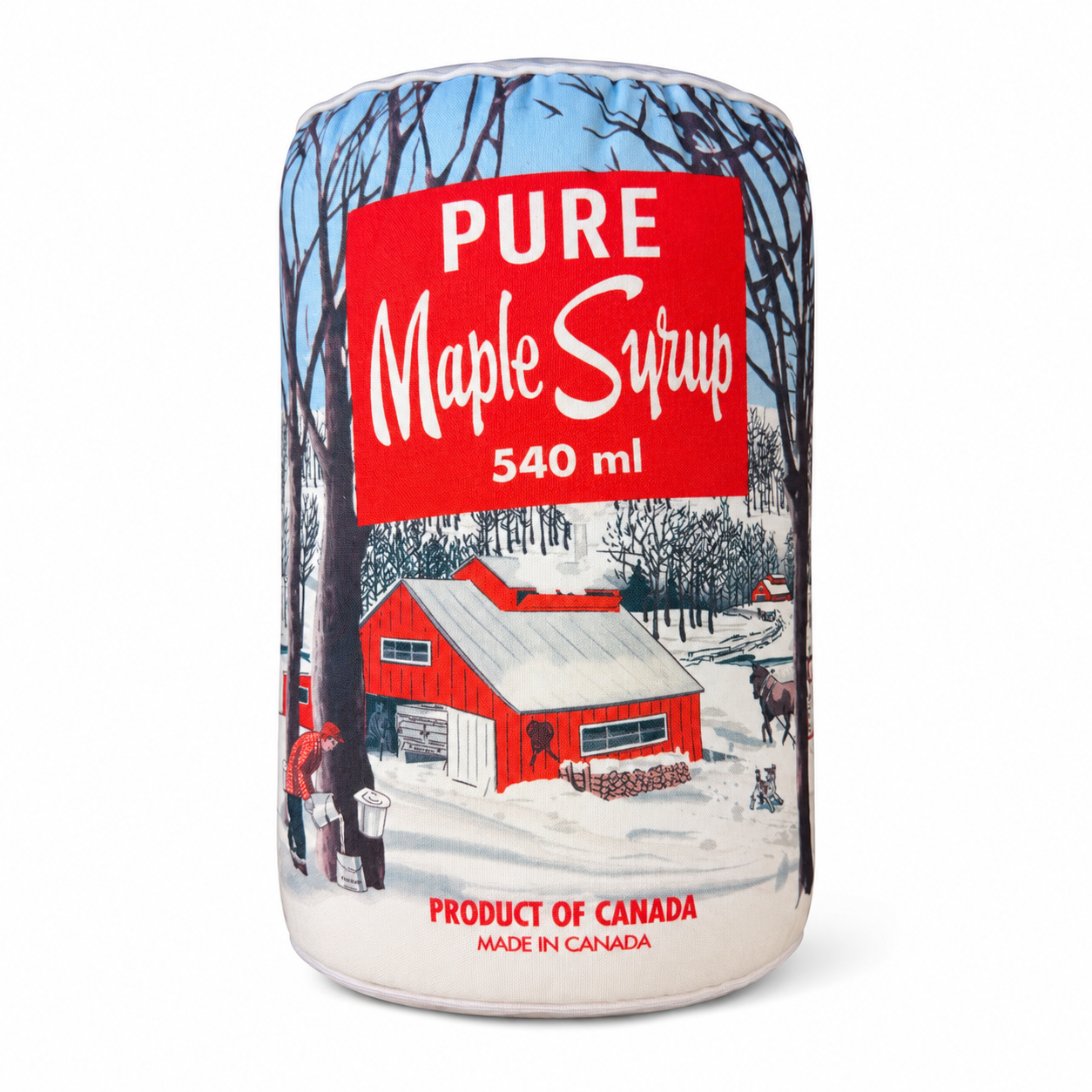 Decorative Bolster Pillow Maple Syrup Can