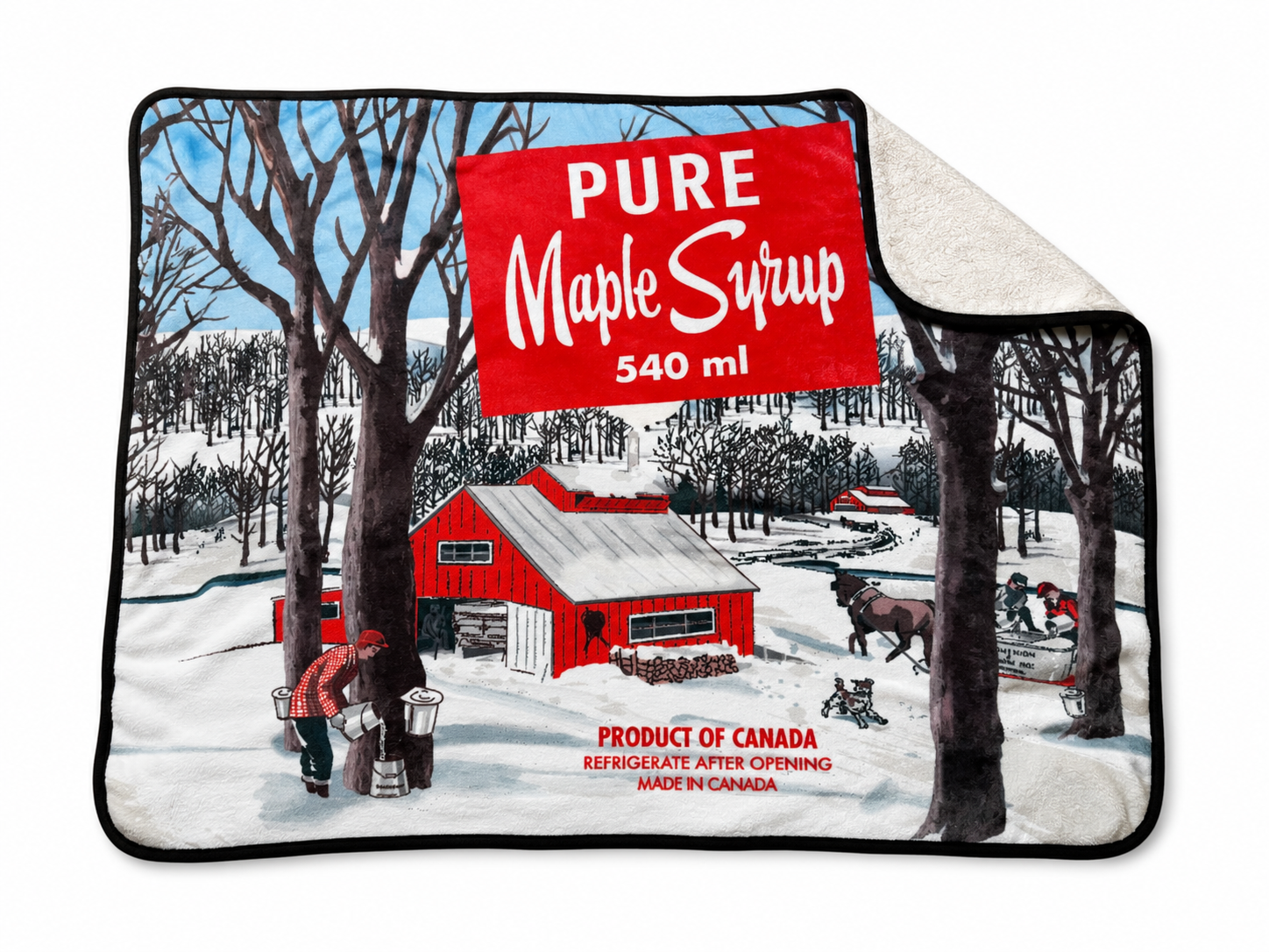 Soft Plush Throw Blanket with Maple Artwork