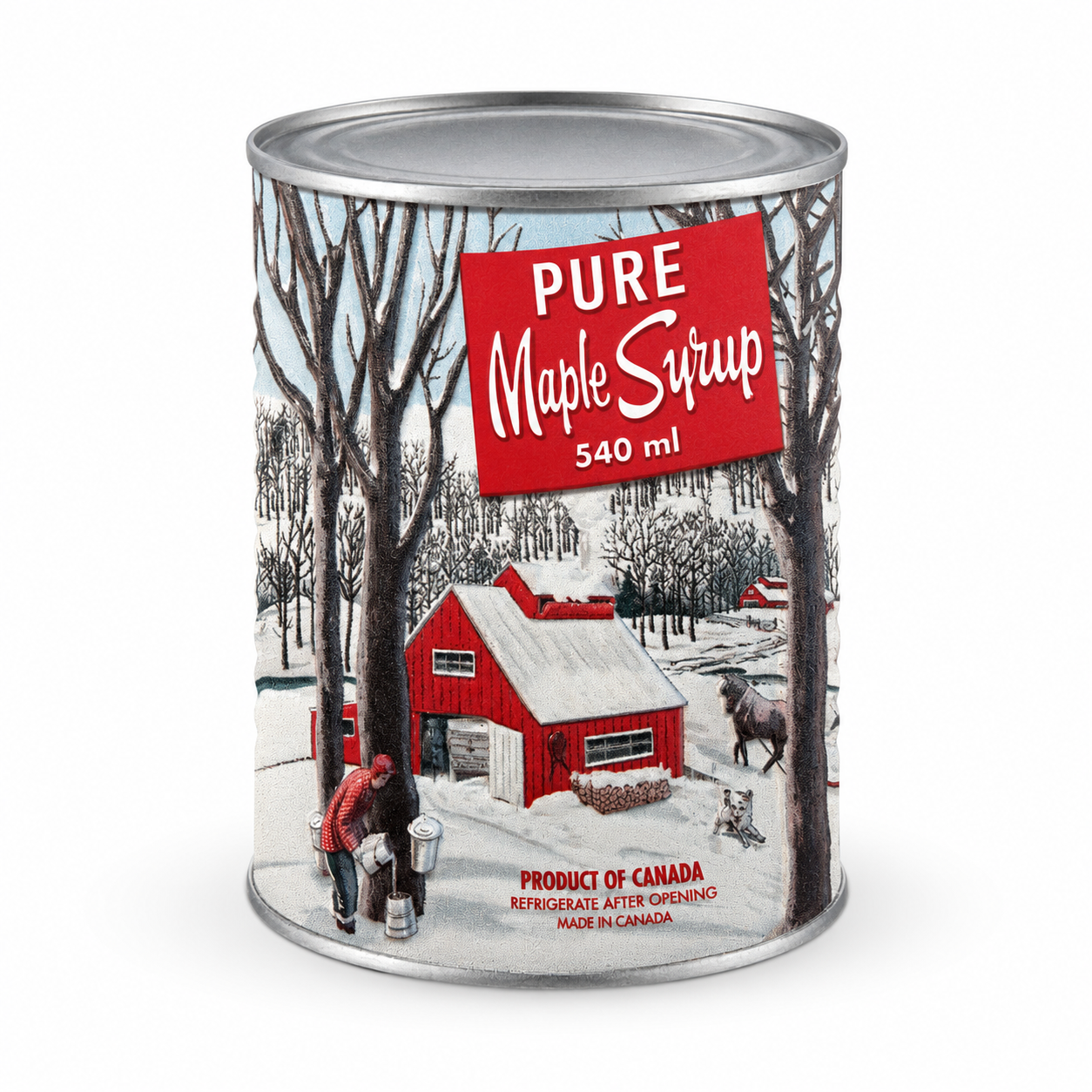 Resin Souvenir Magnet Maple Syrup Can