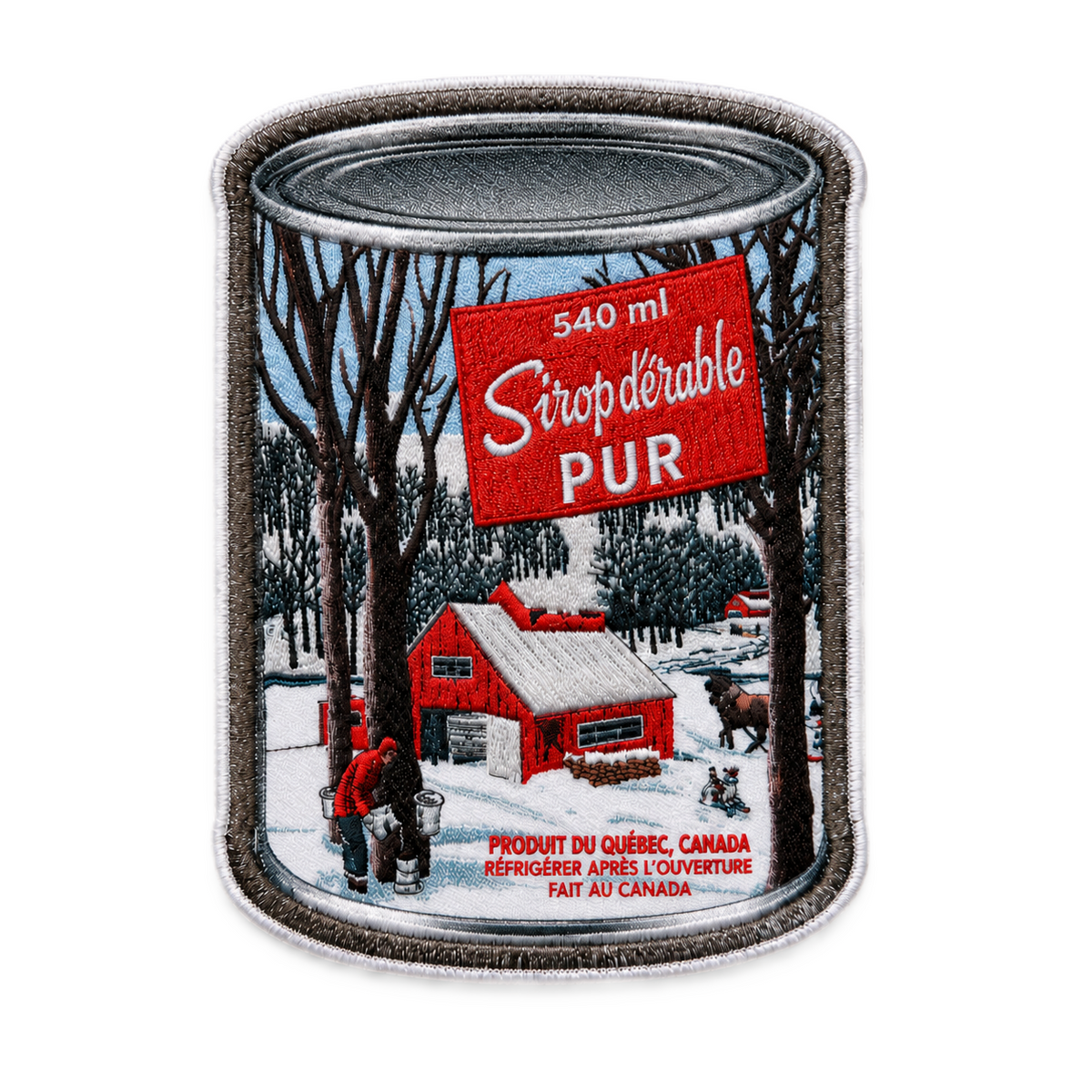 Embroidered Patch – Maple Syrup Can