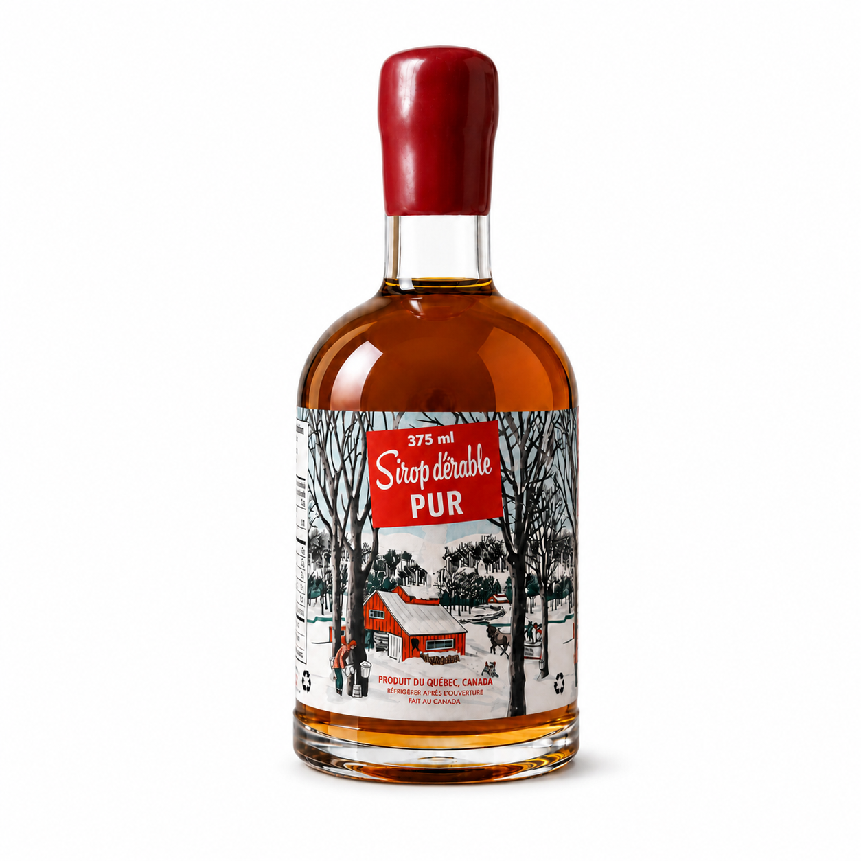 Premium Maple Syrup 100% Pure - 375 ml Glass Bottle