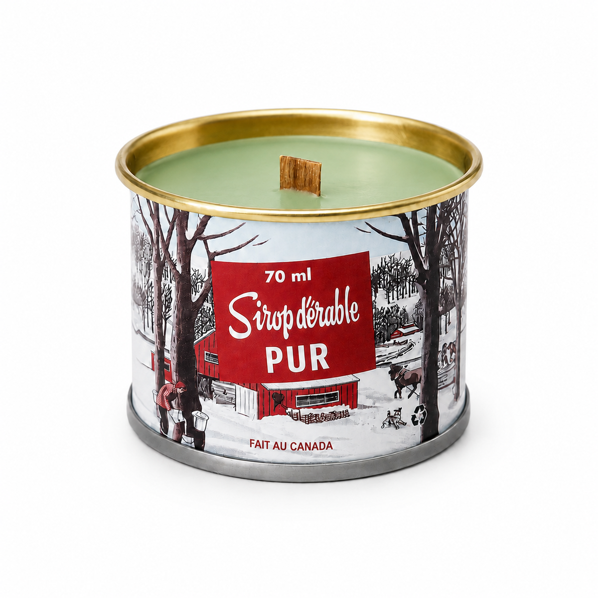Maple Pine Scent Candle - Mini 70 ml