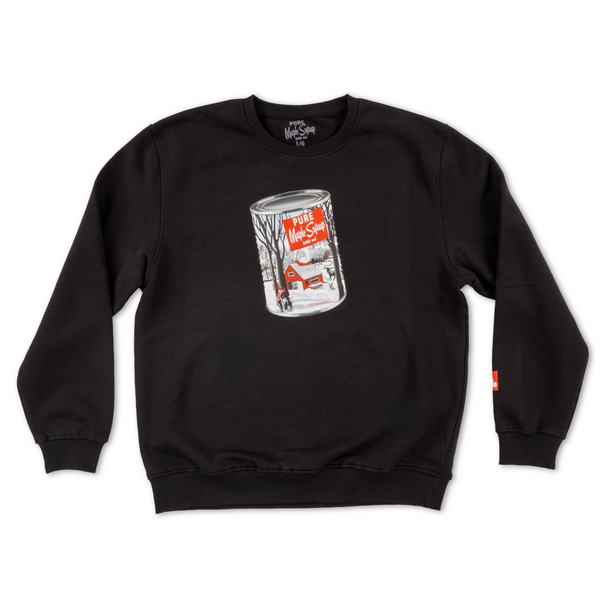 Maple Syrup Crewneck in Black