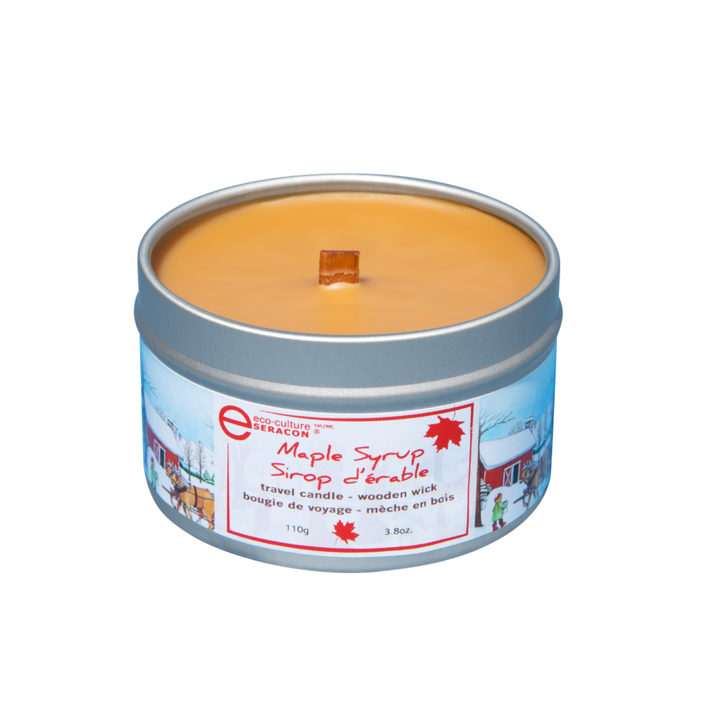 Travel Size Maple Syrup Candle (Wood Wick)