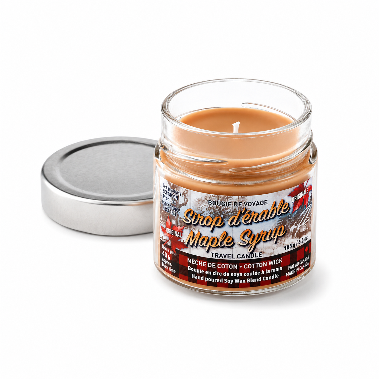 Maple Syrup Candle in Mason Jar