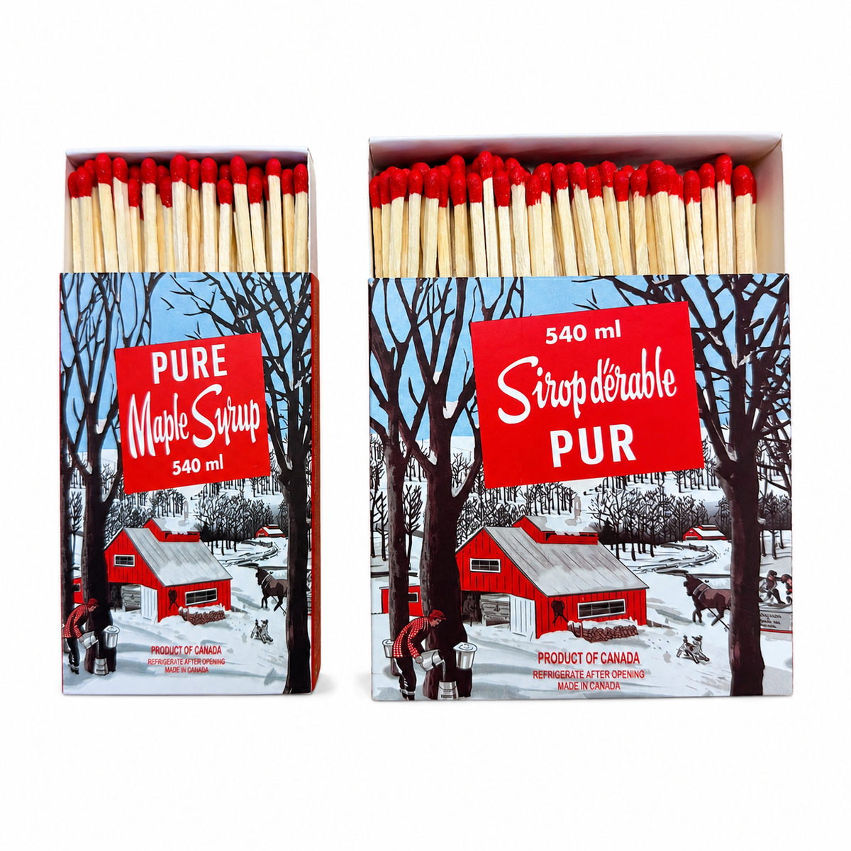 Wooden Matches with Maple Design