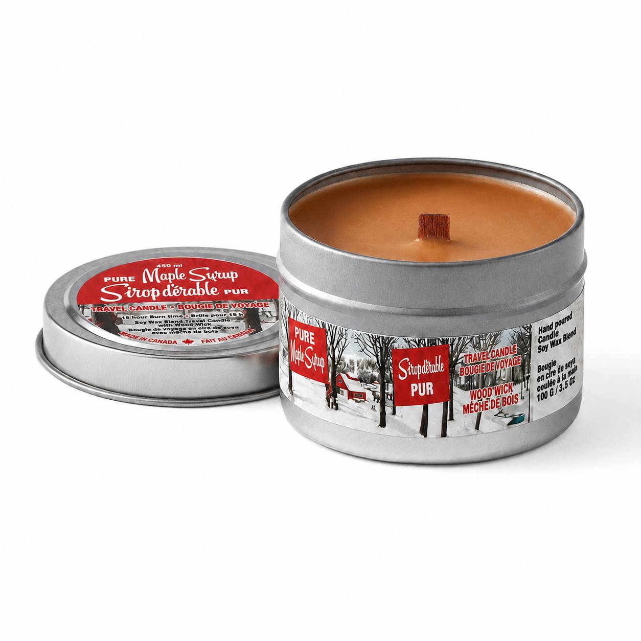 Maple Syrup Candle in Travel Tin