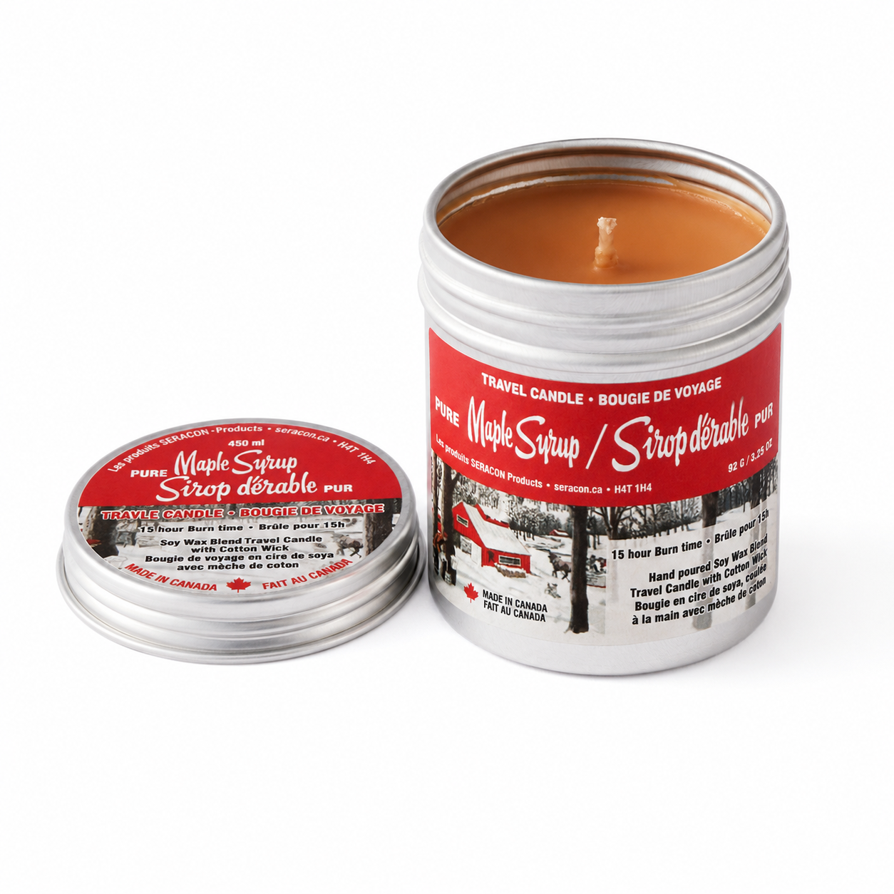 Maple Syrup Candle in Travel Tin