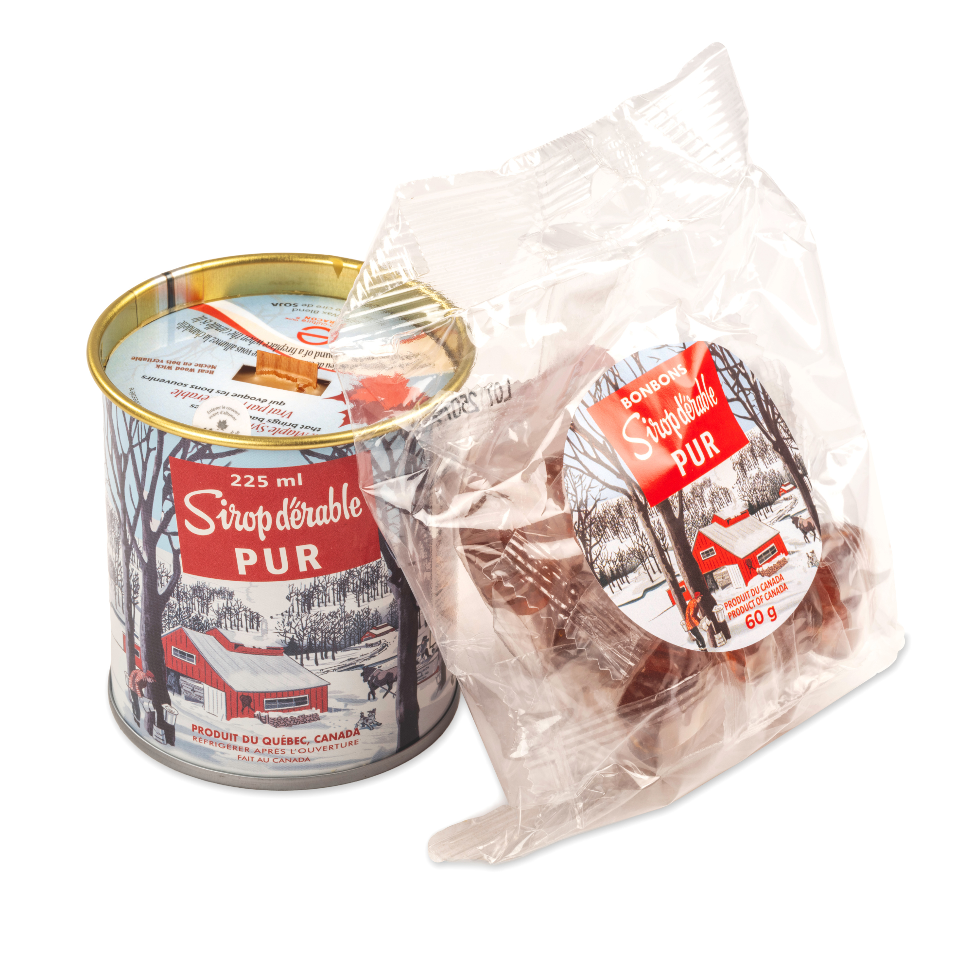 Maple Syrup Candle & Candy Gift Set