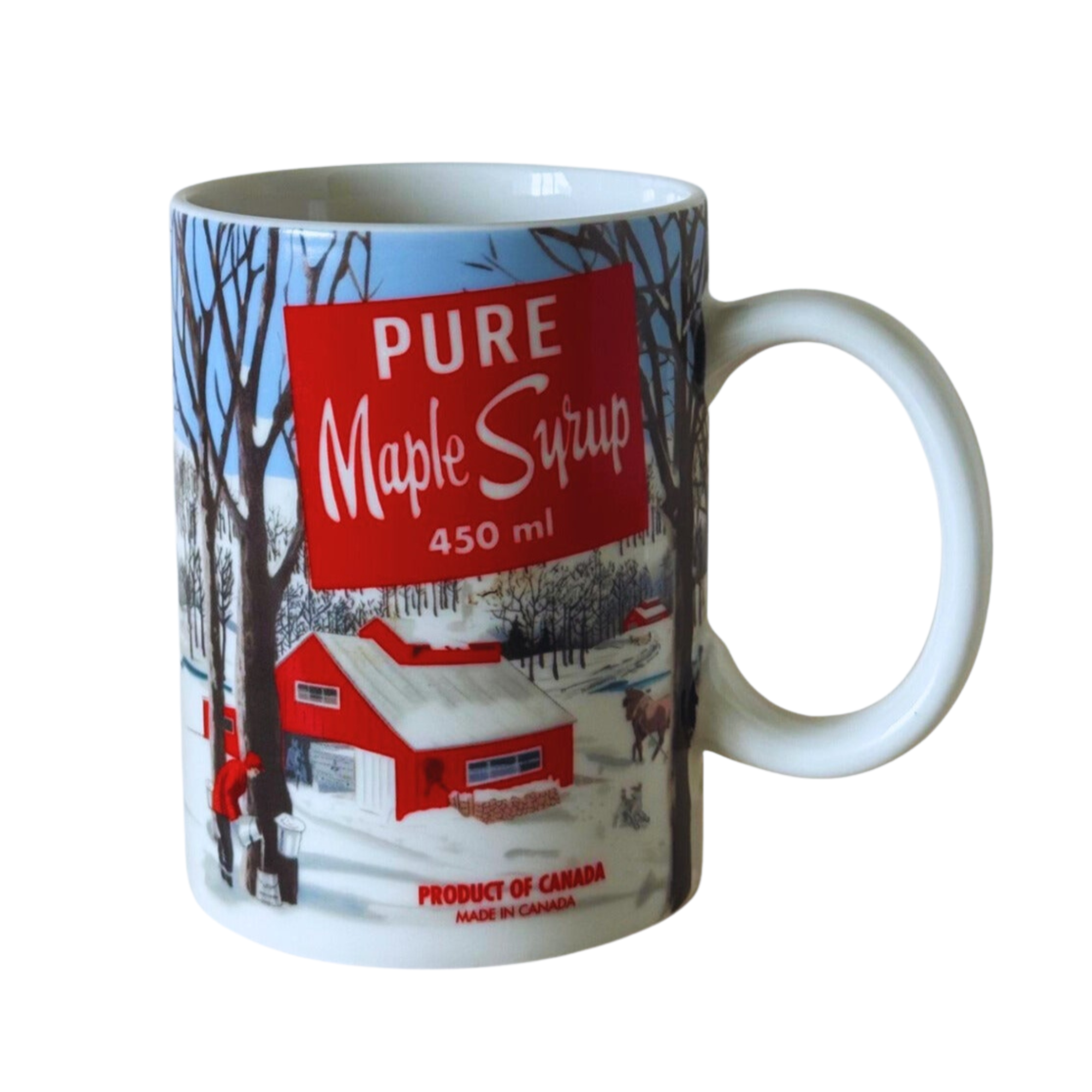 Maple Line Ceramic Mug - White