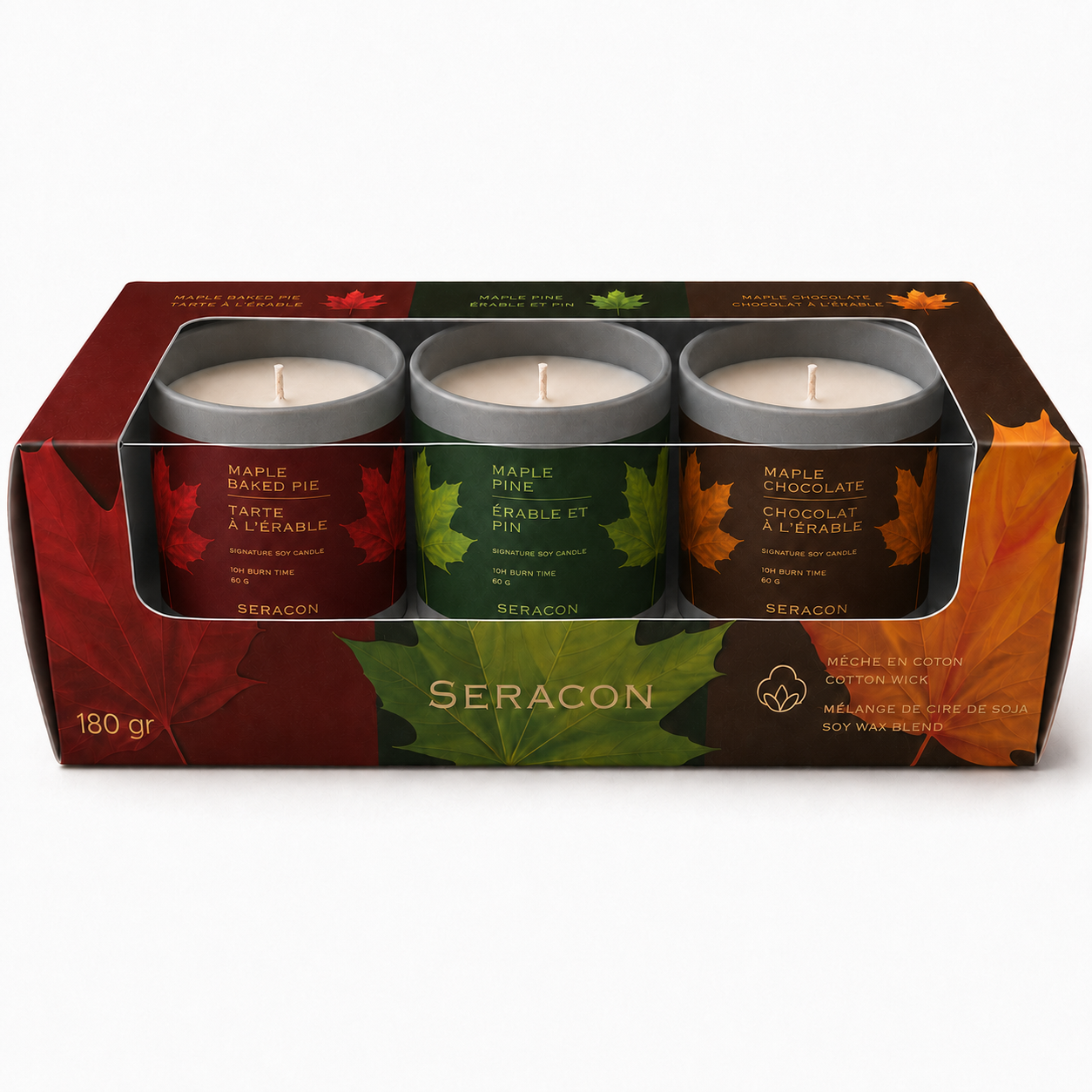 3-Pack Maple Variety Candles Set