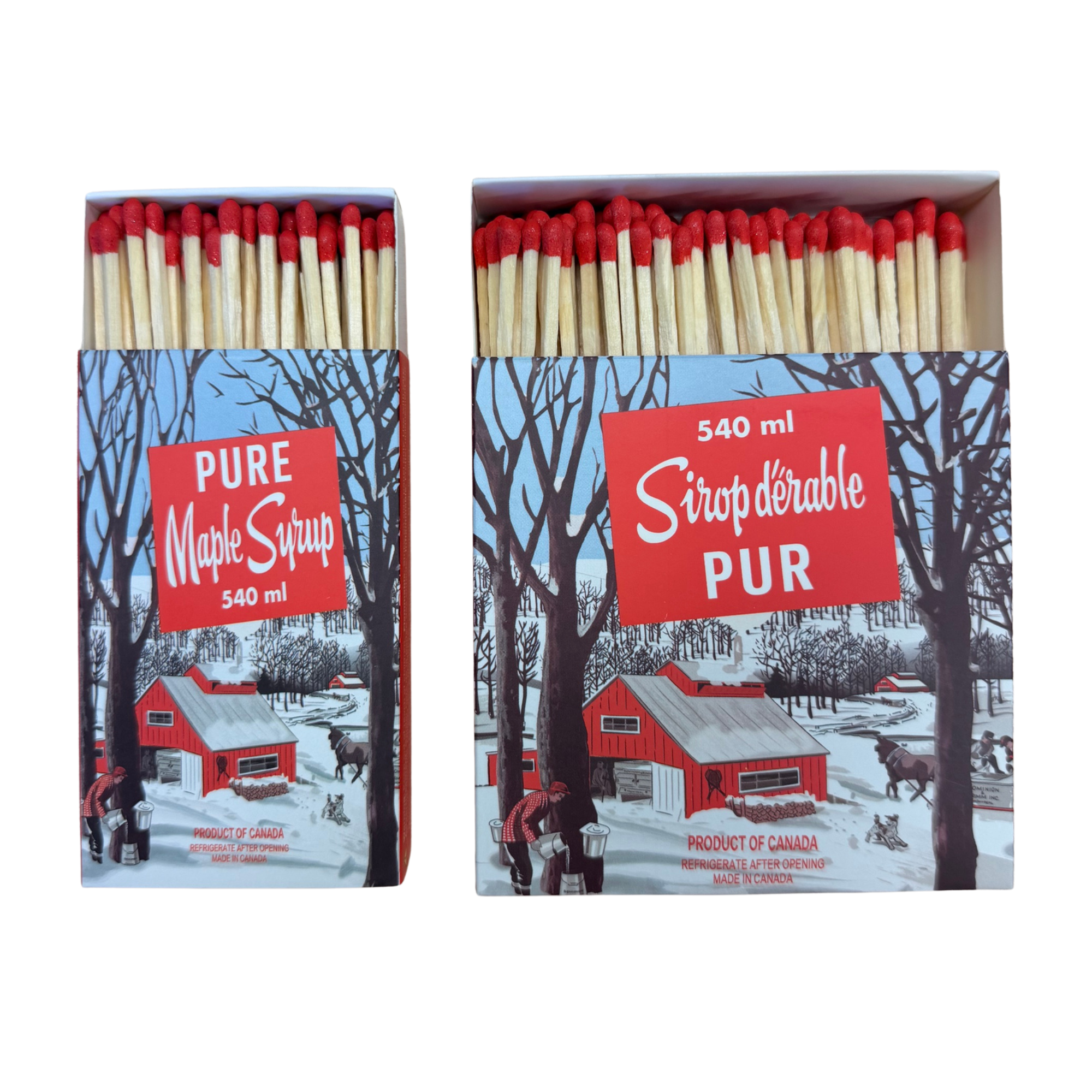 Wooden Matches with Maple Design