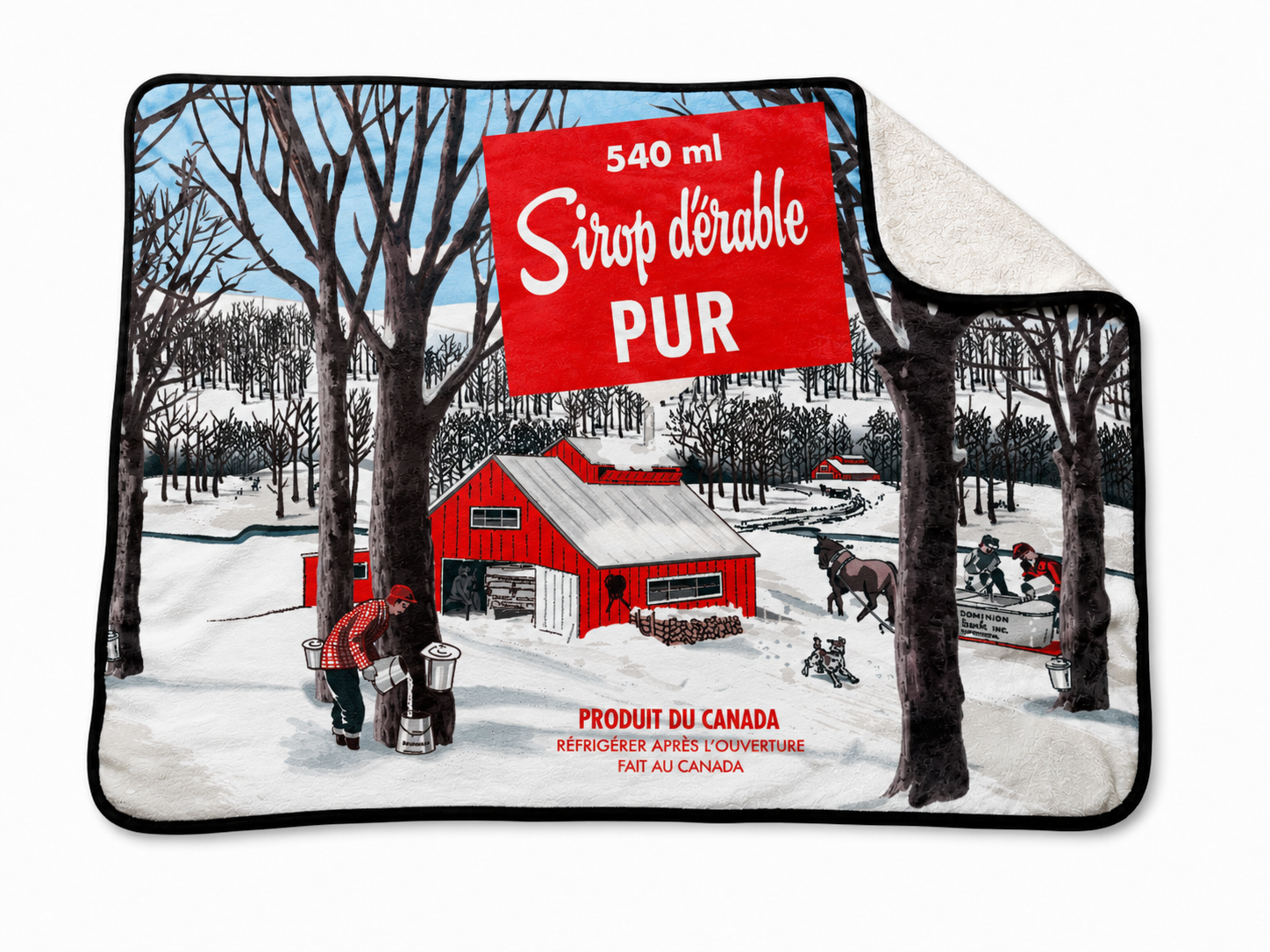Soft Plush Throw Blanket with Maple Artwork