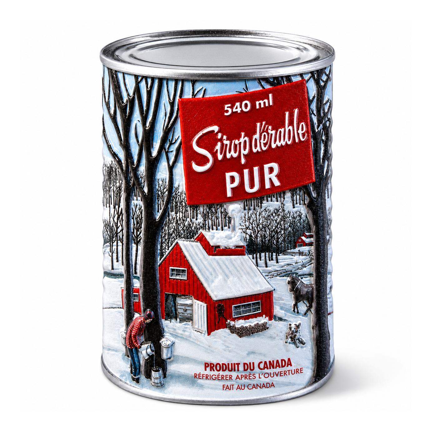 Resin Souvenir Magnet Maple Syrup Can