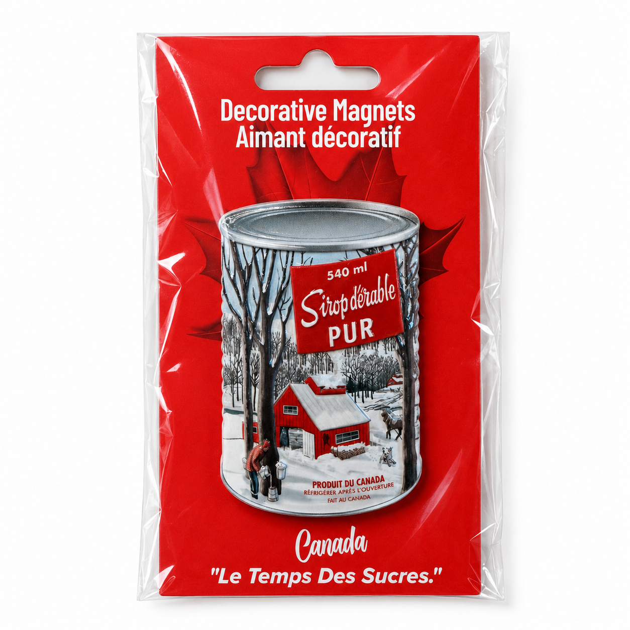 Resin Souvenir Magnet Maple Syrup Can