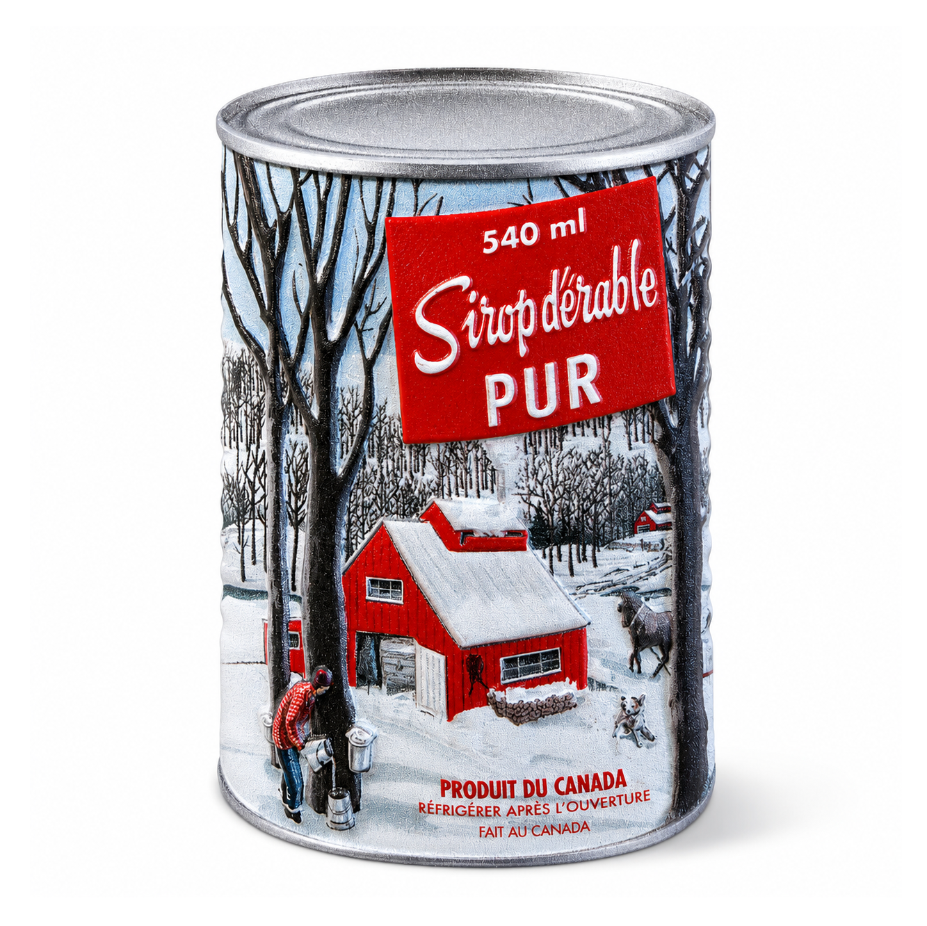 Resin Souvenir Magnet Maple Syrup Can