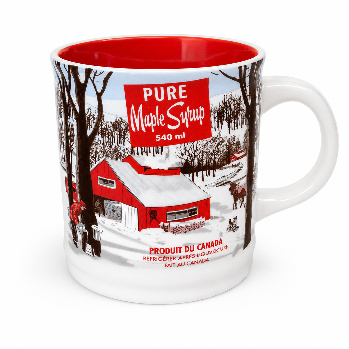 Ceramic Red Mug – Large 500 ml / 17 oz
