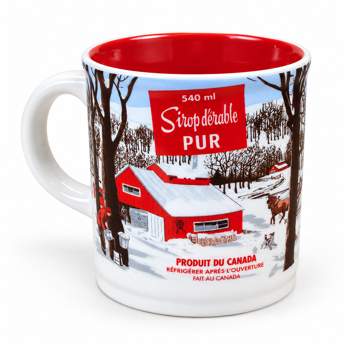 Ceramic Red Mug – Large 500 ml / 17 oz
