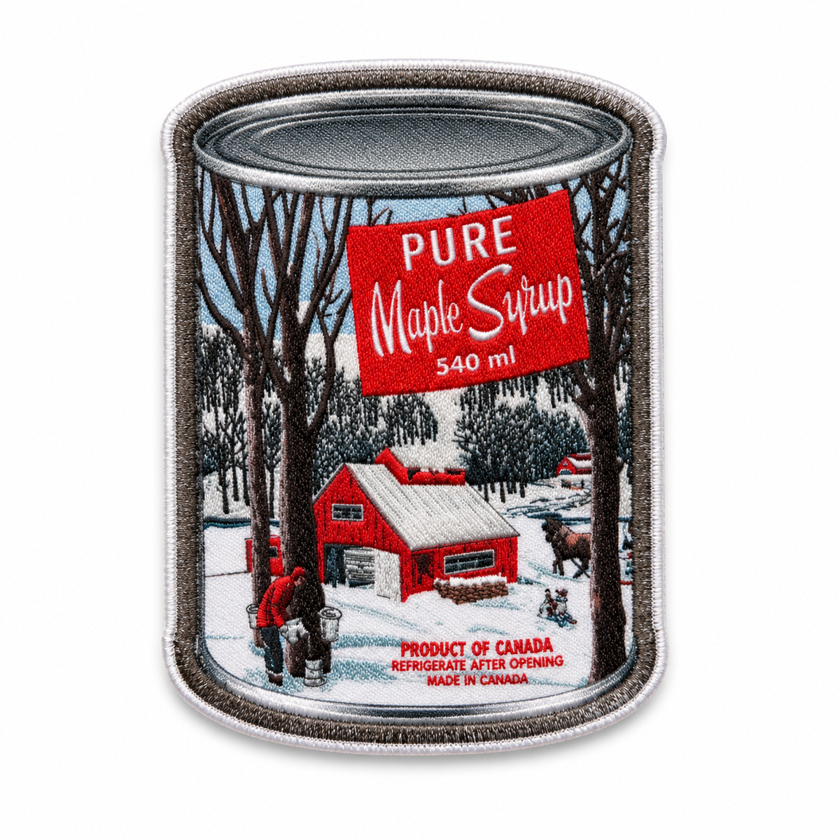 Embroidered Patch – Maple Syrup Can