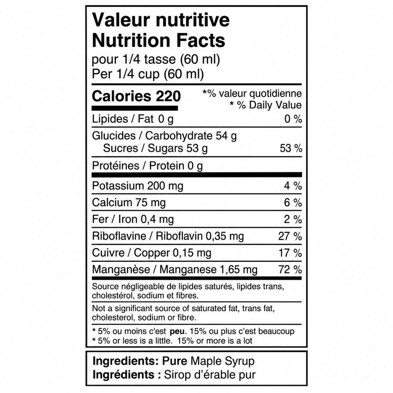 Premium Maple Syrup 100% Pure - 375 ml Glass Bottle